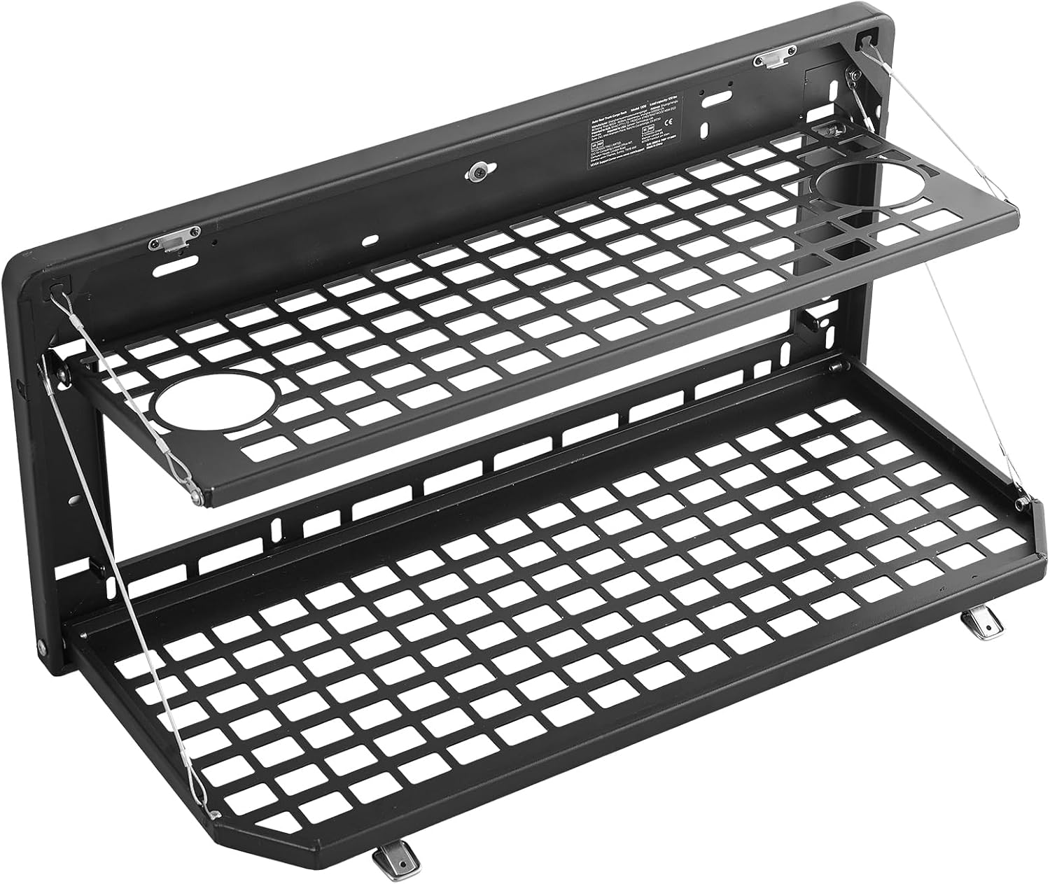VEVOR Tailgate Table for Jeep Wrangler JL (2019-Present) - Foldable Carbon Steel Molle Panel & Cargo Rack