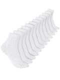 Bencailor 6/12/24 Pairs Women Toe Socks Cotton Breathable Compression Crew Five Toe Sock for Women Men Athletic Running(6 Pairs,White,8-11)