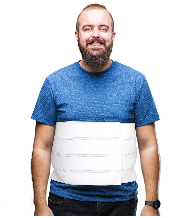 Bariatric Abdominal Binder 12-Inch Wide, 4 Panel 90-105 Inch - Latex-Free Post-Surgery Belly Wrap