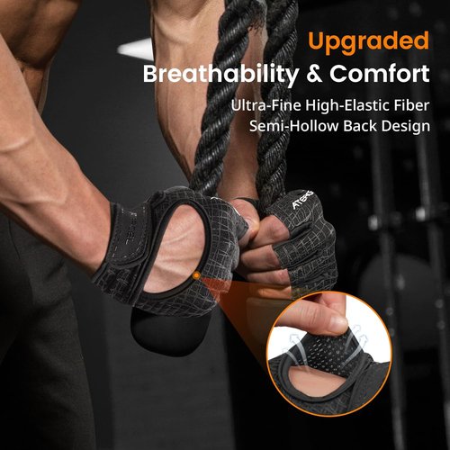ATERCEL Weight Lifting Gloves - Full Palm Protection for Gym & Climbing | Breathable & Lightweight for Men and Women