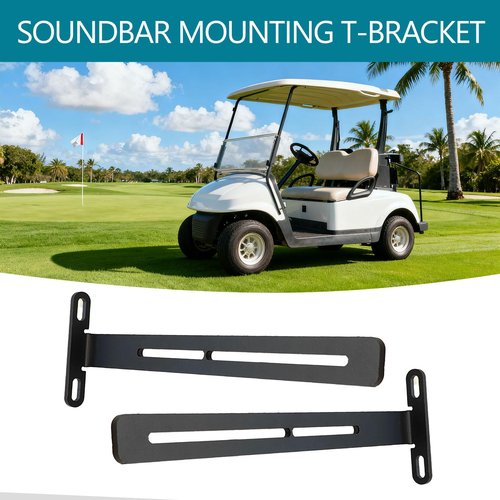 ZGTools Soundbar Mounting T-Bracket, Golf Cart Speaker Mount, for SE18, SE26, SEB26, SEDS32 Soundbars, Golf Cart Accessories, T-Shaped Speaker Mounting Bracket Kit, Sound bar Mount T-Bracket