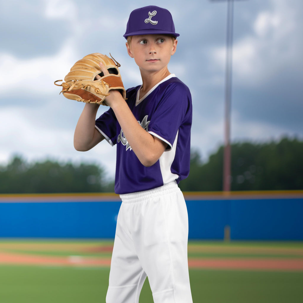 Augusta Sportswear Youth Gamer Pull-Up Baseball Pant Blue Grey XS