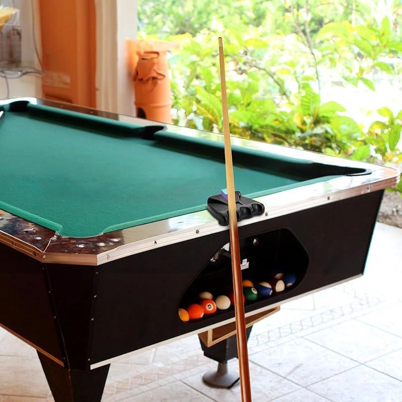 3-Hole Pool Cue Holder, Portable Non-Slip Cue Rack with Chalk Holder