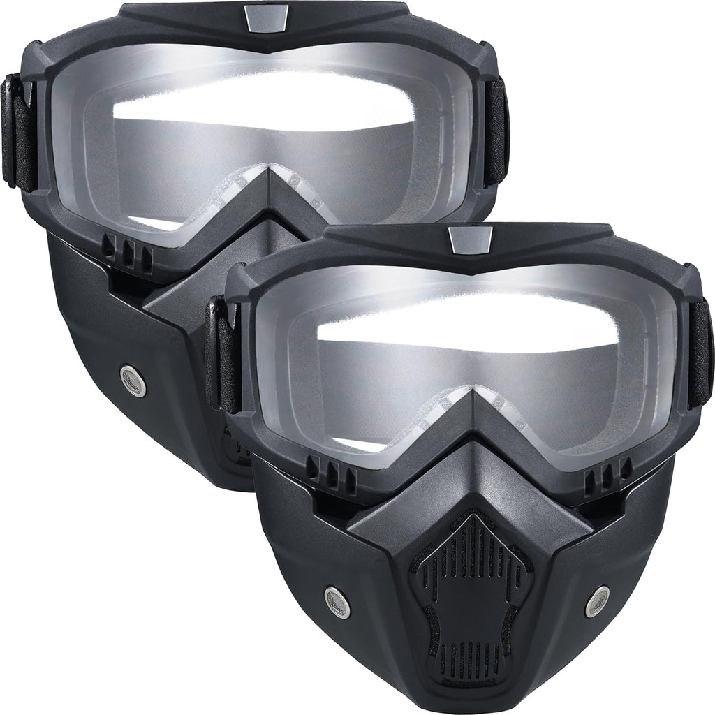 Skiennix Full Face Airsoft Mask - Tactical Paintball & Motorcycle Goggles | 2 Pack
