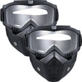 Skiennix Full Face Airsoft Mask - Tactical Paintball & Motorcycle Goggles | 2 Pack