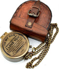 AASIYA Engraved Brass Compass Gift To My Son/To Our Son/Nautical Gift For Son From Dad/Gift To Son From Mom A Perfect And Unique Gift With Leather Case