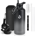RAYMYLO Insulated Water Bottle - 87 Oz Triple Wall Vacuum Stainless Steel | Keeps Drinks Cold for 48 Hrs, Leak Proof, Dark Grey