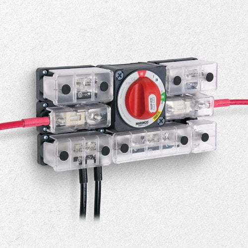 Marinco Pro Installer Double Pole Battery Switch - Durable Red & Black Design for Reliable Power Control