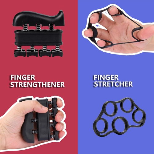 Hand Grip Strength Trainer Kit - 5 Pack Adjustable Resistance Forearm Grippers for Enhanced Hand Strength