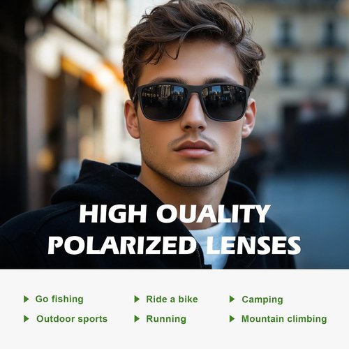 Fanshen Polarized Sports Sunglasses - UV Protection, Lightweight Design for Men | Ideal for Driving, Fishing, Golf, Cycling