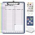 Personalized Baseball & Softball Lineup Cards for 35 Games Softball with 17 Player Roster 4-Part Form Copy with Writing Clipboard Storage Box Personalized Stickers and Loose Leaf Binder Ring