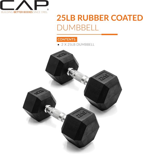 CAP Barbell Coated Dumbbell Weights - Versatile Options in Pairs & Sets for Home Gym