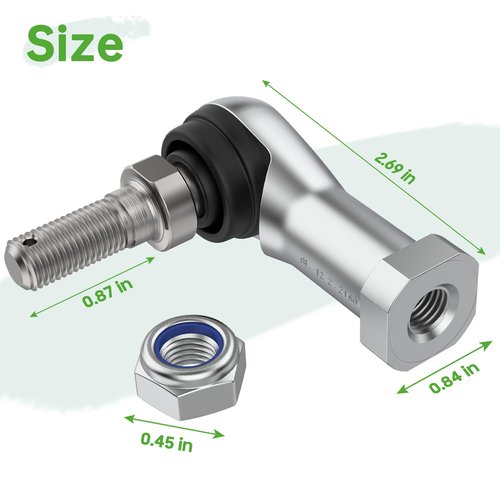 10L0L 2 Pack Ball Joint Tie Rod End Kit 102022601 102288301 Replacement for Club Car Precedent 2004-up & Tempo 2018-up Golf Cart