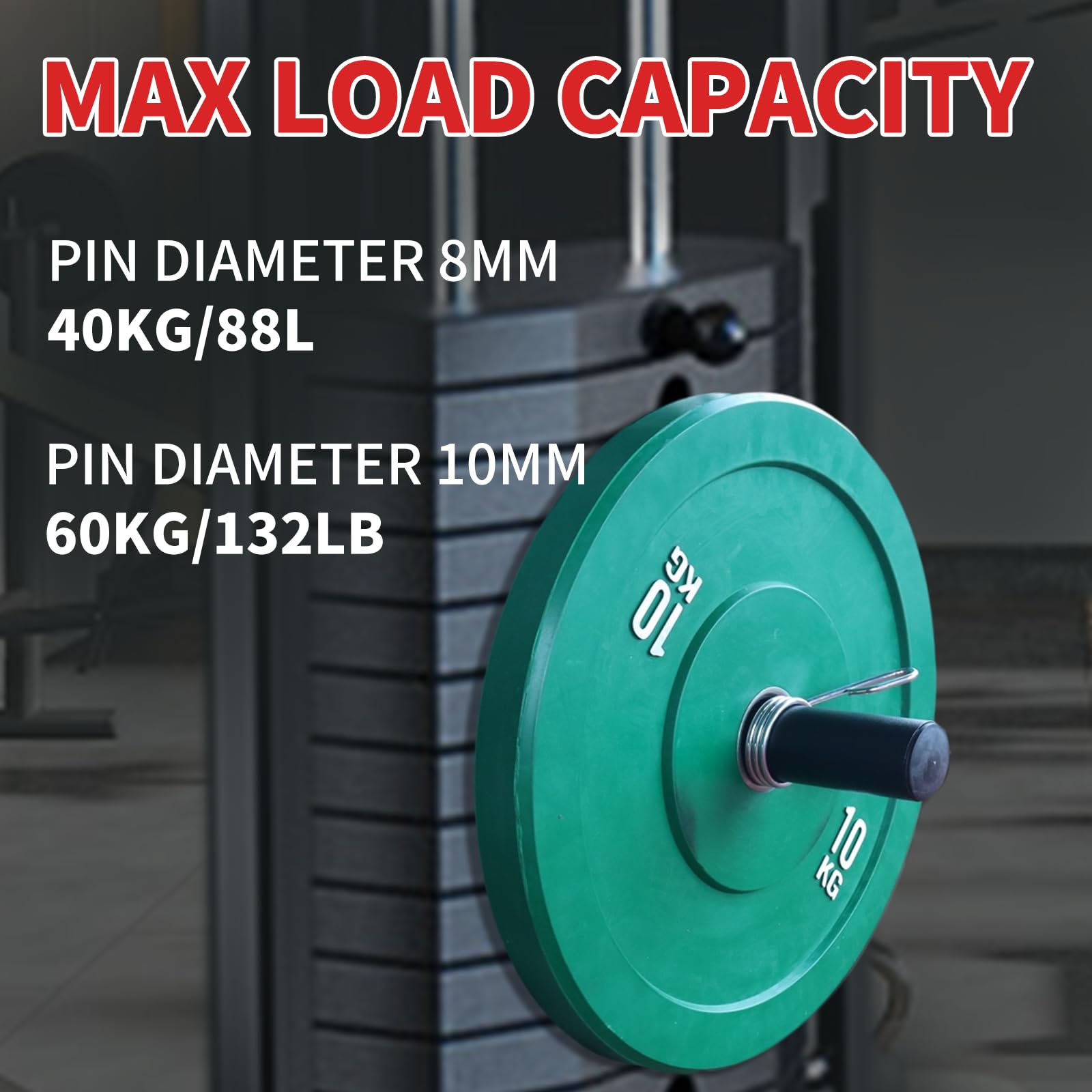 CONBUT Fitness Needles Weight Stacking Pins Water Drop Pins Fitness Muscle Training Instruments Gympin Weight Needles Workout Gym Machines for Home Use (Dia:8mm Length: 80mm)