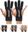 MARKEEP Archery Gloves - 3-Finger Leather Shooting Guard for Youth & Adults | Protective Gear 2-Pack