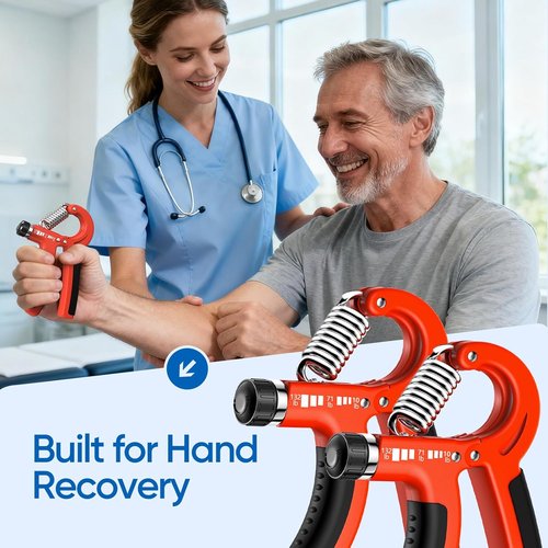 FitBeast Grip Strength Trainer - Adjustable Hand Grip Strengthener for Rehab & Training | 10-132 lbs Resistance