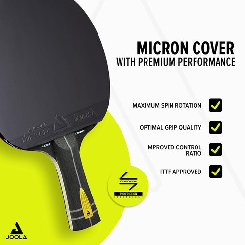 JOOLA Infinity Carbon Professional Ping Pong Paddle - Ergonomic Grip & ITTF Approved Rubbers | Advanced Control & Speed