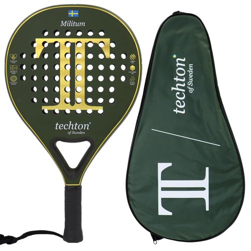 Padel Racket with 3K Carbon Fiber Surface & EVA Memory Foam Core – Lightweight, Well-Balanced Padel for Beginners and Intermediate Players – Includes Carry Bag