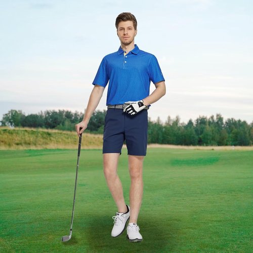 M MAELREG Men's Golf Shirt - Short Sleeve Dry Fit Polo | Moisture-Wicking Performance Patterns