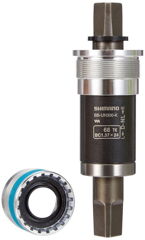 Shimano Unisex - Adult BSA BBUN300 EBBUN300B07X Chain, Black, 68-107 mm