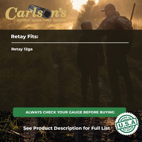 Carlson's Choke Tubes 12 Gauge for Retay [ Long Range | 0.695 Diameter ] Blued Steel | Delta Waterfowl Extended Choke Tube | Made in USA