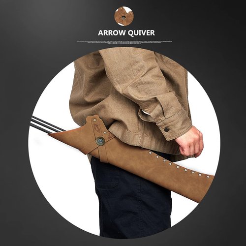 Arrow Quiver | Adjustable PU Leather Hip Holder for Arrows - Stylish & Functional Design