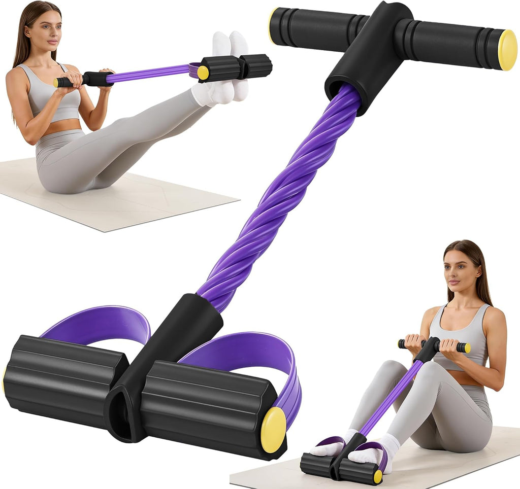 Skiennix Upgraded Pedal Resistance Band - Durable Exercise Tool with 6 Tension Ropes for Core, Arms & Legs