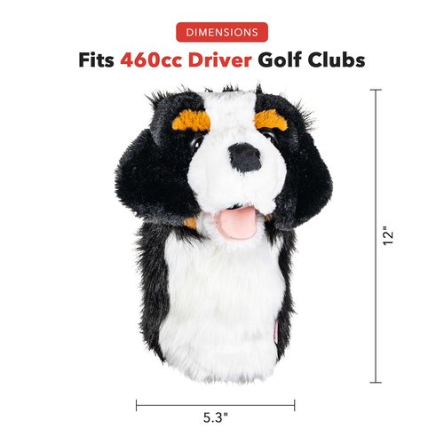 Daphne's Headcovers Bernese Dog Driver Headcover | Funny Golf Club Covers | Golf Head Covers for Drivers | Stylish Golf Club Head Covers | Golf Driver Covers | Men’s & Women’s Driver Headcover