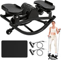 Rock Stepper - Portable Home Exercise Stepper with Digital Display & Resistance Bands | 330 LBS Capacity