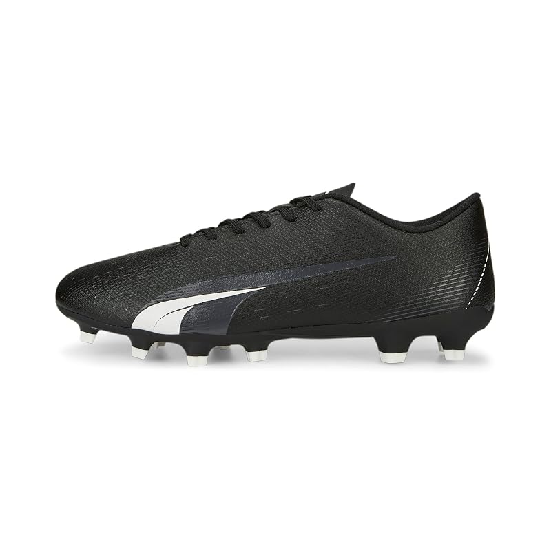 PUMA Ultra Play Firm Ground Soccer Cleats - Black/White, Size 7