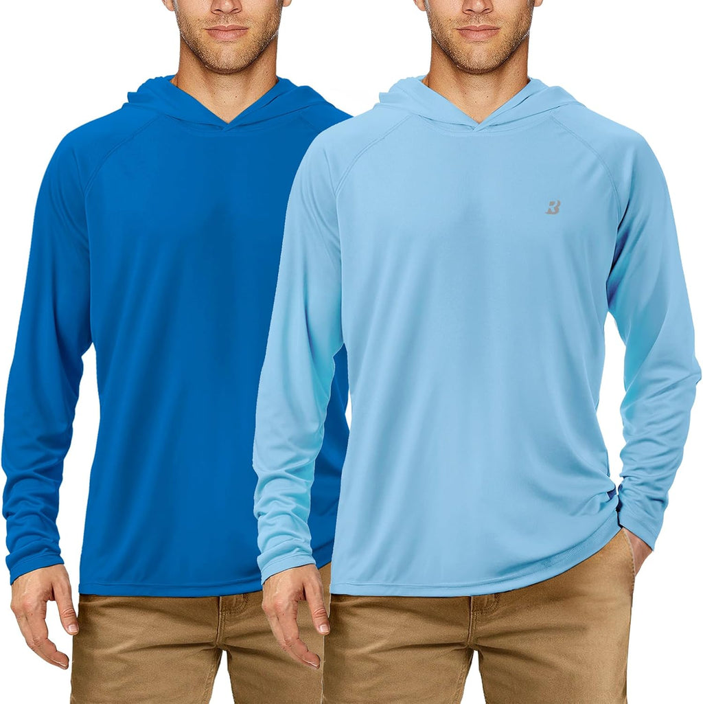 Roadbox Fishing Shirt for Men - UPF 50+ Long Sleeve UV Sun Protection Hoodie | Outdoor Activewear