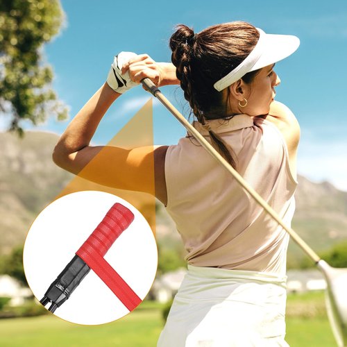 M METERXITY 6-Pack Golf Grip Wrapping Tapes PU Tennis Overgrip Grip Tapes Anti-Slip Sweat Absorbent for Golf/Racquetball/Badminton/Squash/Baseball Bat Handle Red