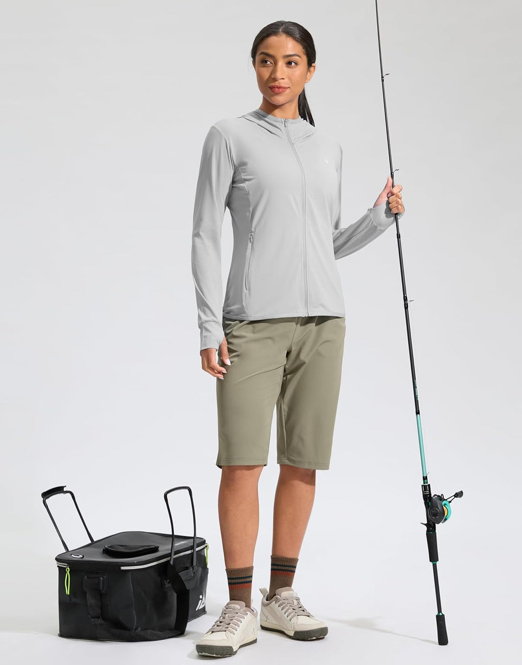 Soothfeel Women's Lightweight UPF 50+ Sun Protection Hoodie Jacket | Long Sleeve Outdoor Shirt with Pocket
