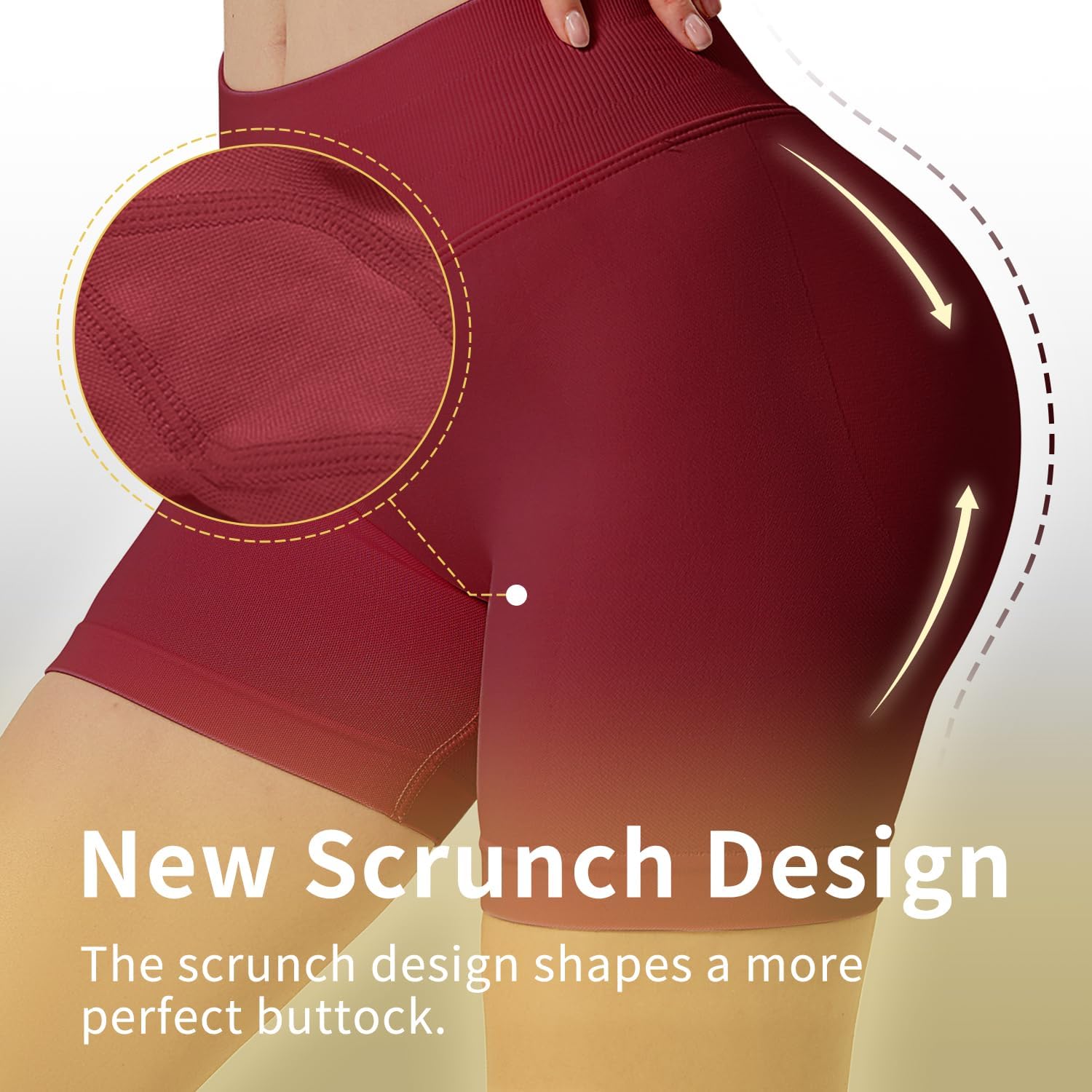Skiennix Women’s Workout Shorts - Scrunch Butt Lifting & Tummy Control | Comfy Seamless Gym Biker Shorts