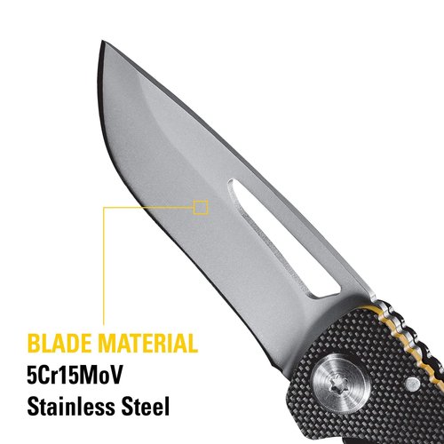 CAT980010 Caterpillar Framelock, Black G10 Handle, 2"