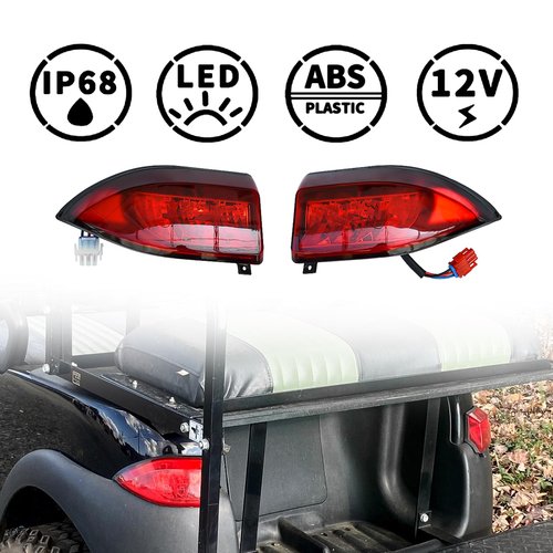 Orle Oko Golf Cart LED Taillight for Club Car Precedent 2004-Up and Tempo 2018-Up Models Replace 12V 3 Wires Rear Light Kit