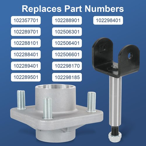 CARMOCAR Golf Cart Precedent Front Repair kit Replacement for 2004 Up Club Car Precedent Gas Electric Including Front Wheel Hub King Pin Bearing Bushing Spring Full Set 102357701, 102289701