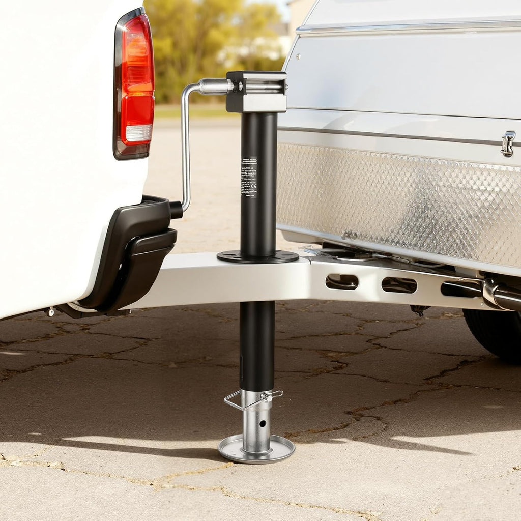 VEVOR 5000 lbs A-Frame Trailer Jack - 15-Inch Vertical Travel with Adjustable 7-Level Drop Leg & Drill Socket