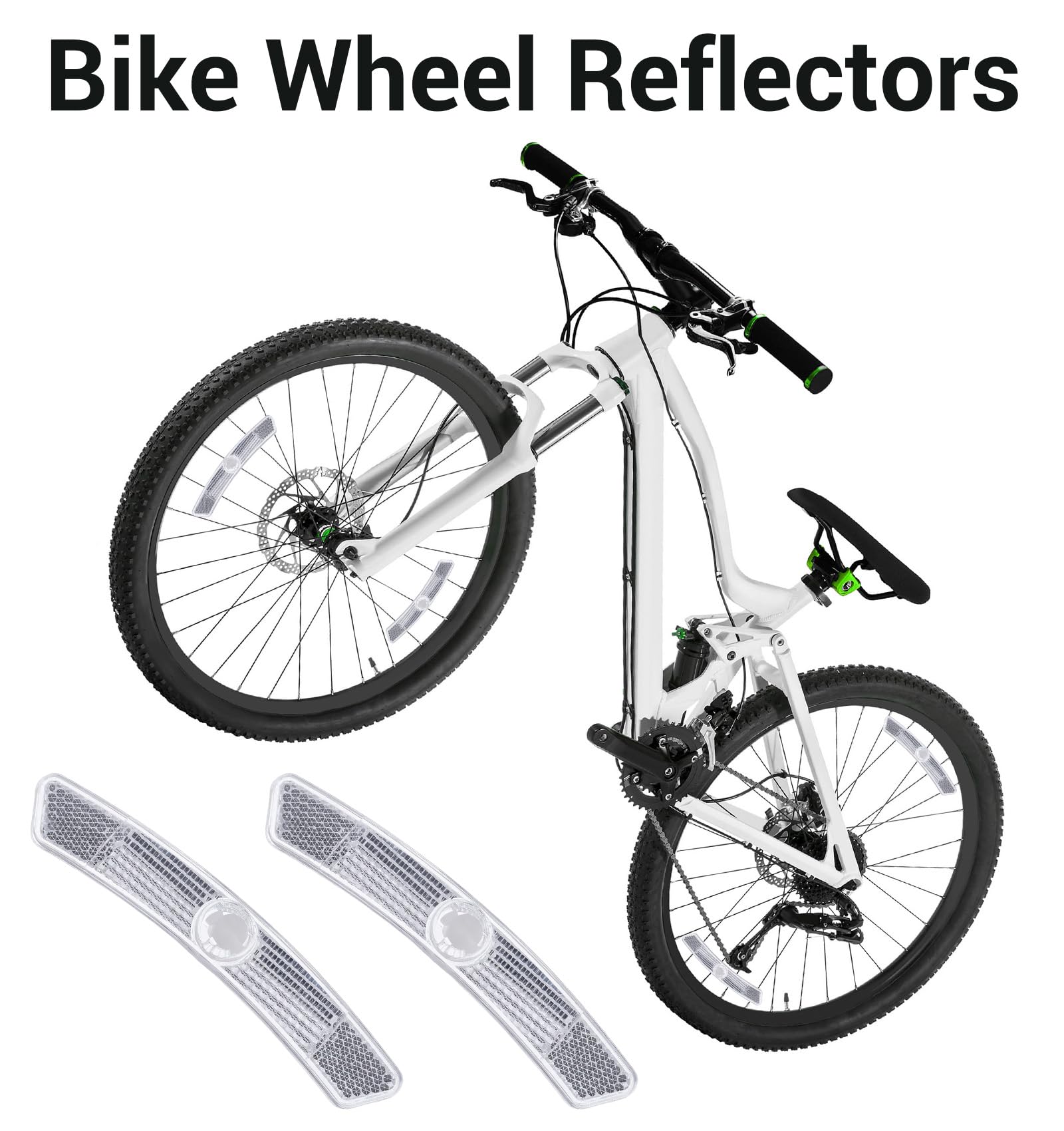 Thrymme 4PCS Bike Reflectors, Plastic Bike Wheel Reflectors for Night Riding, Safety for Road Mountain Bicycle Night Riding