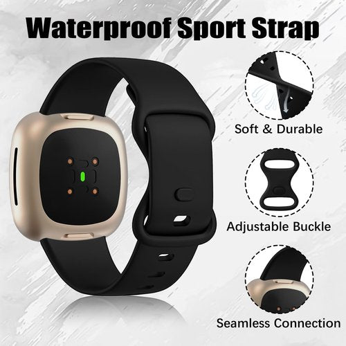 HAYONLIY 18 Pack Sport Bands with Storage Case Compatible for Fitbit Versa 3/Versa 4/Fitbit Sense/Sense 2,Soft Breathable Waterproof Strap for Women Men