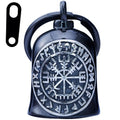 Viking Motorcycle Bell - Angel Bell for Men & Women, Motorcycle Accessories (Black Silver)
