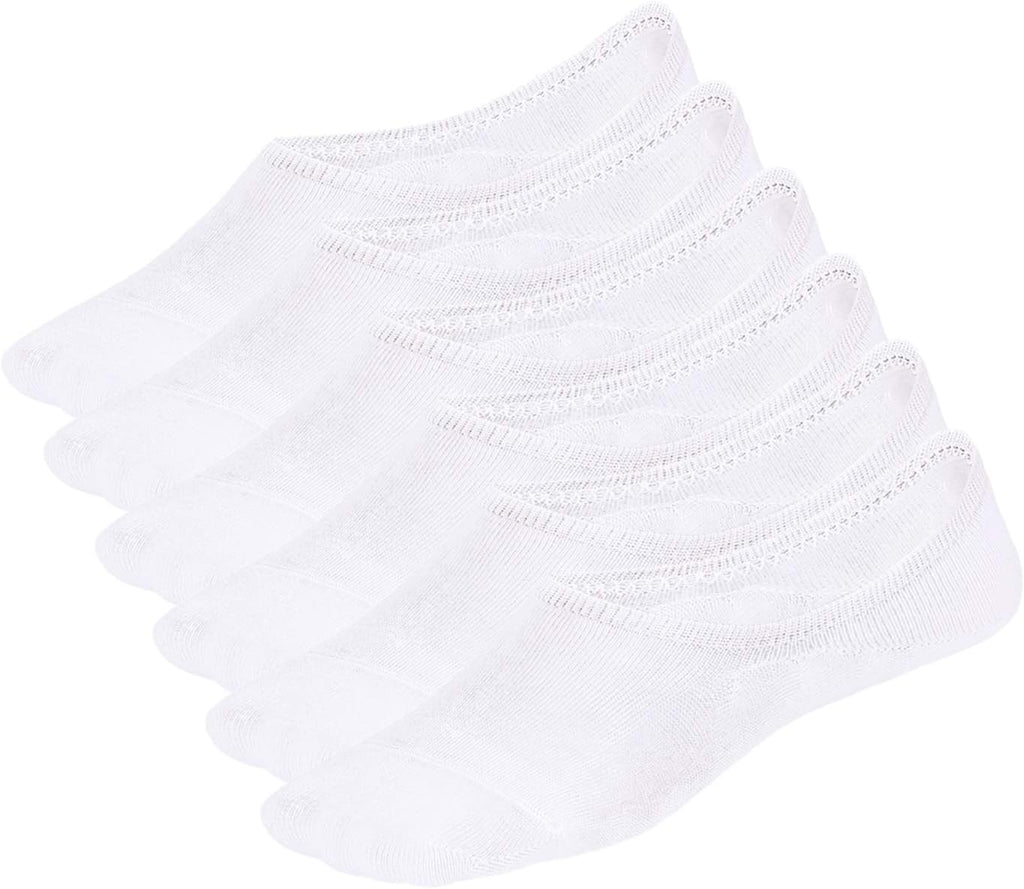 Whisper Deer No Show Liner Socks for Women - Invisible Cotton Sneaker Socks with Non-Slip Grips | Sizes 4-7, 7-10, 10-13