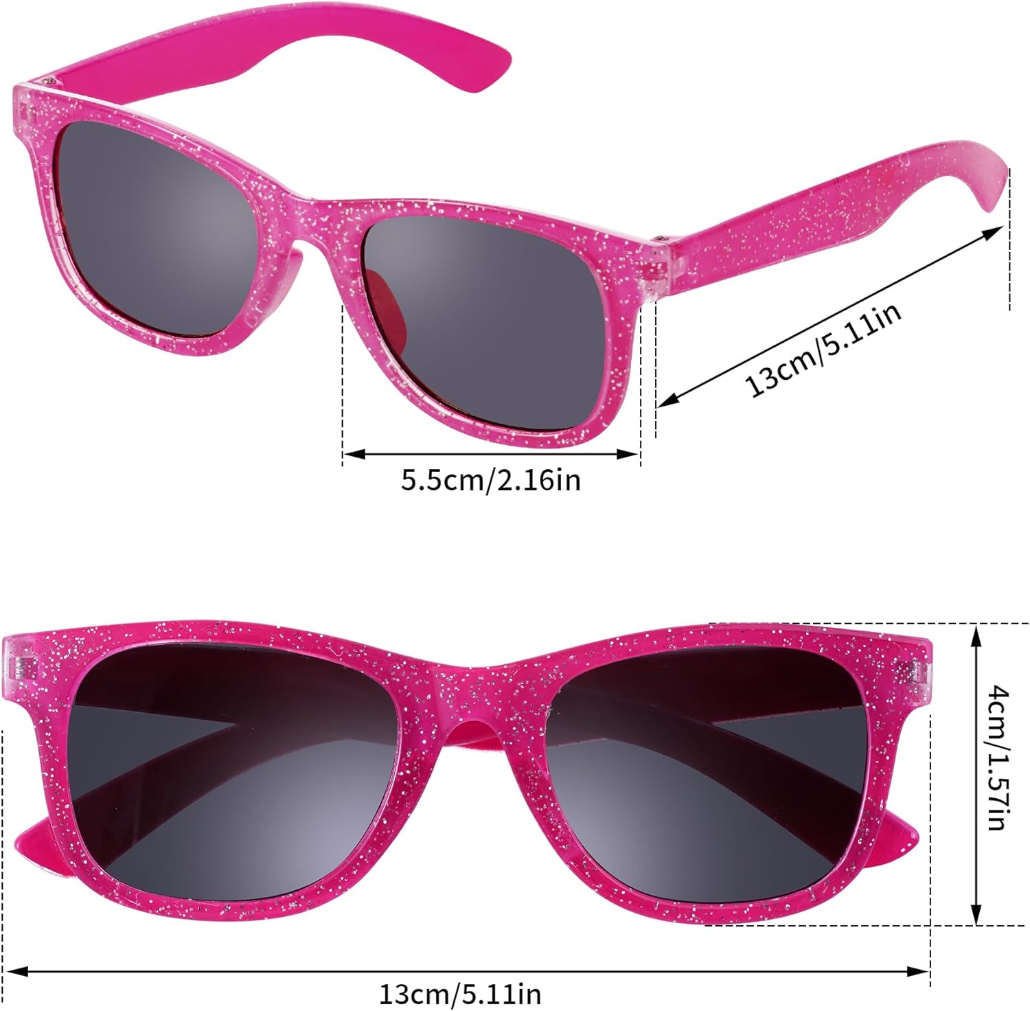 Obmwang Kids Sunglasses - Princess Glitter Design with UV 400 Protection | 3 Pack for Toddler Girls