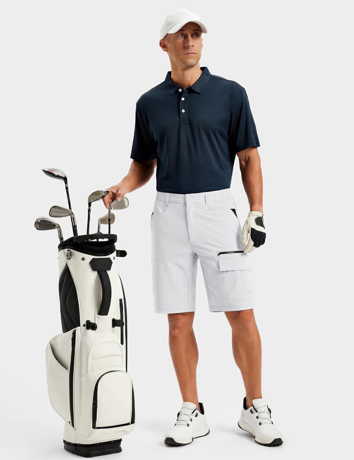 TACVASEN Men's Summer Outdoor Shorts Quick Dry Water Resistant Cargo Casual Golf Work Hiking Shorts (NO Belt)