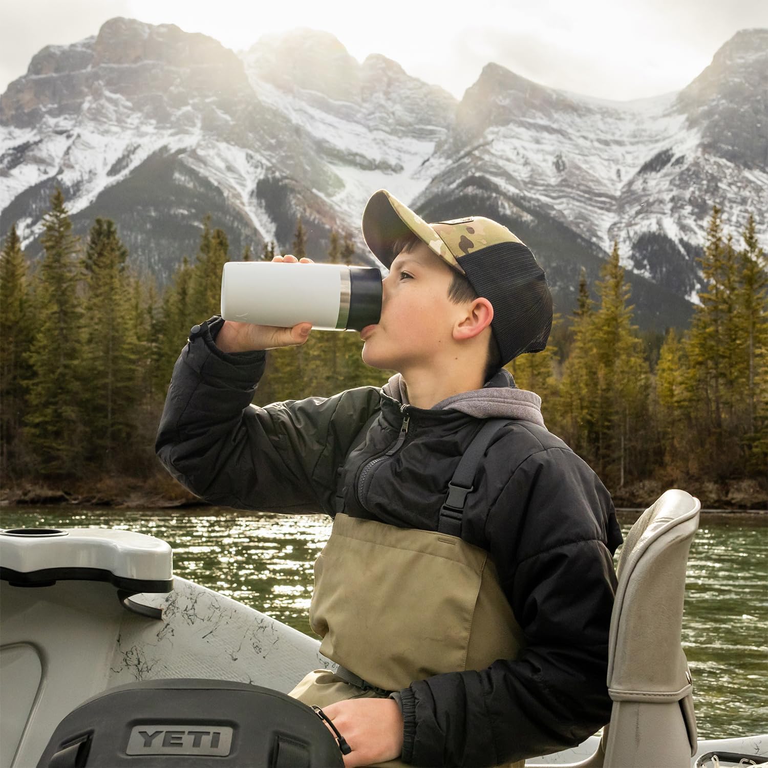 YETI Rambler 12 oz Travel Bottle - Stainless Steel, Vacuum Insulated, Leakproof Commuter Cap | Ridgeline