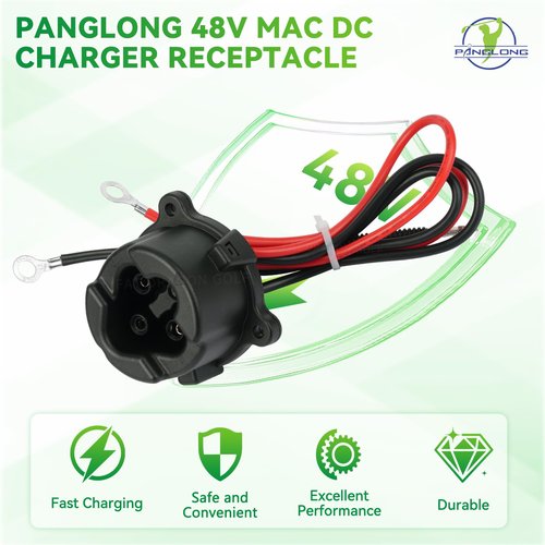 Panglong Golf Cart 48V MAC DC Charger-Plug Powerwise Receptacle fits Yamaha Golf Cart Charger Plug, Suitable for Yamaha G29 Electric 2011-2017 Golf Cart, OEM#JR1-H235A-00, JW9-H6181-00