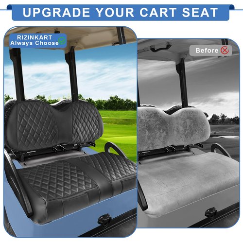 RIZINKART,Club Car Precedent Seat Covers Perfect Appearance,Breahtable Leather,Durable Quality,Easy Installation,Economical Way to Upgrade Your Front Golf Cart Seat Covers Club Car