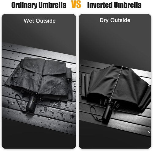 G4Free Inverted Windproof Umbrella - 54-Inch Large Canopy, Compact Reverse Design, Automatic Open/Close