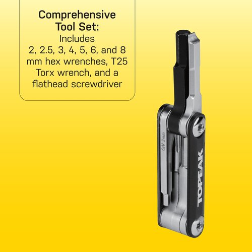 Topeak Nano 7 Multi-Tool - Compact CNC-Made Portable Tool with 7 Functions - Nano 7 (7 functions)