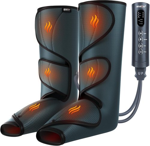 CINCOM Leg Massager - Heat & Compression Therapy for Circulation & Pain Relief | Ideal for Edema Relief